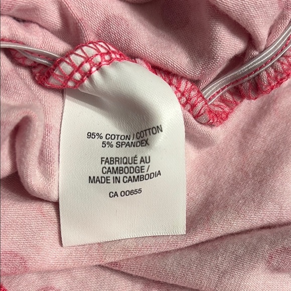 4/$20 Hyba women’s Pink and Orange Polka Dot Tank Top, keyhole back, size medium - Picture 5 of 5